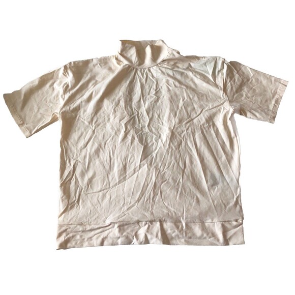 Fire & Glory Women’s Mock Neck Open Back Buttercream Top - Picture 1 of 14